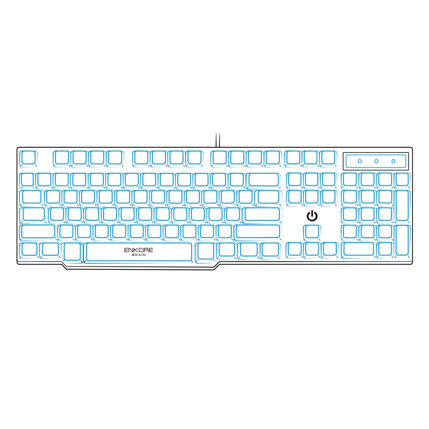 Teclado Gamer Membrana Rainbow LED Brain ENK 603