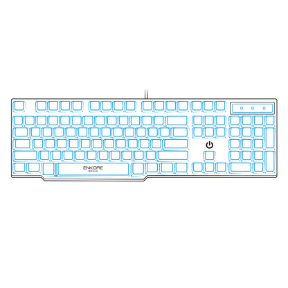 Teclado Gamer Membrana Rainbow LED Brain ENK 603