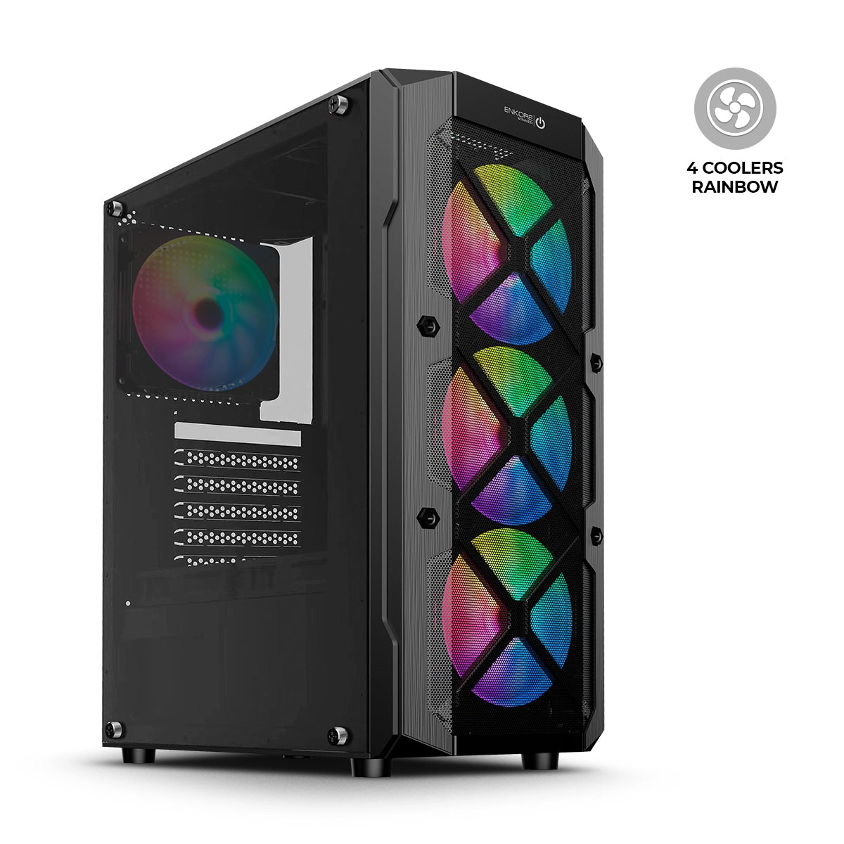 Gabinete Gamer ATX 4 Coolers Rainbow Winner 1 ENK 5002 - 1