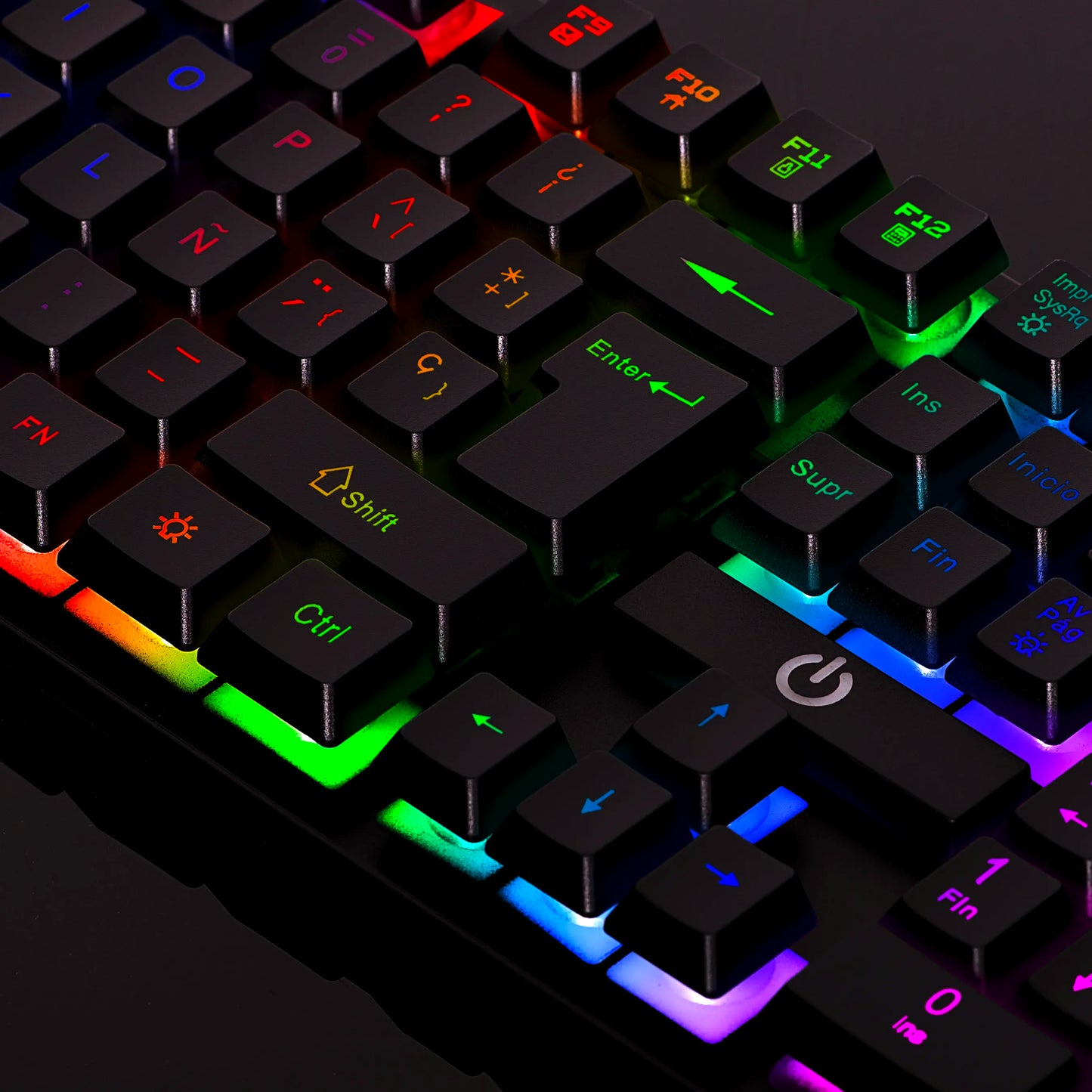 Teclado Gamer Membrana Rainbow LED Bravio ENK 605
