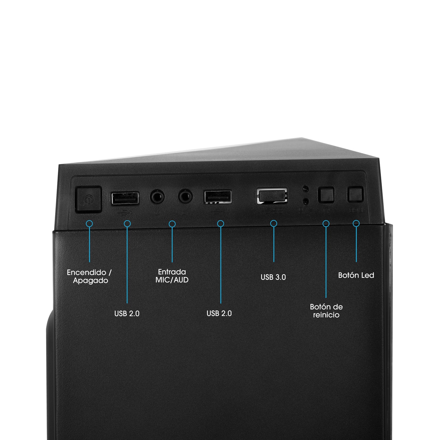 Gabinete Gamer MATX RGB con Fuente de 230W Patriot ENC 3005