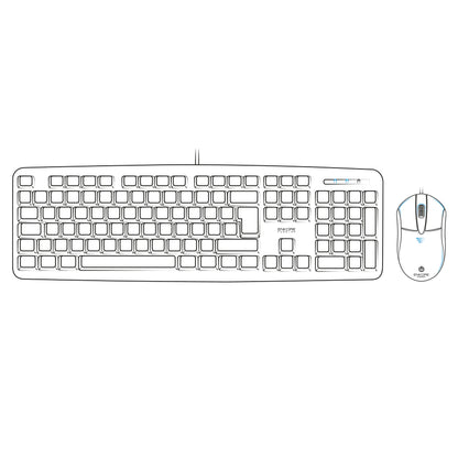 Kit Oficina Alámbrico Teclado + Mouse Fussion ENT 502