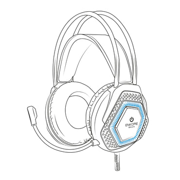 Auricular Gamer Rainbow LED 5.1 Brain EKHG 1009U