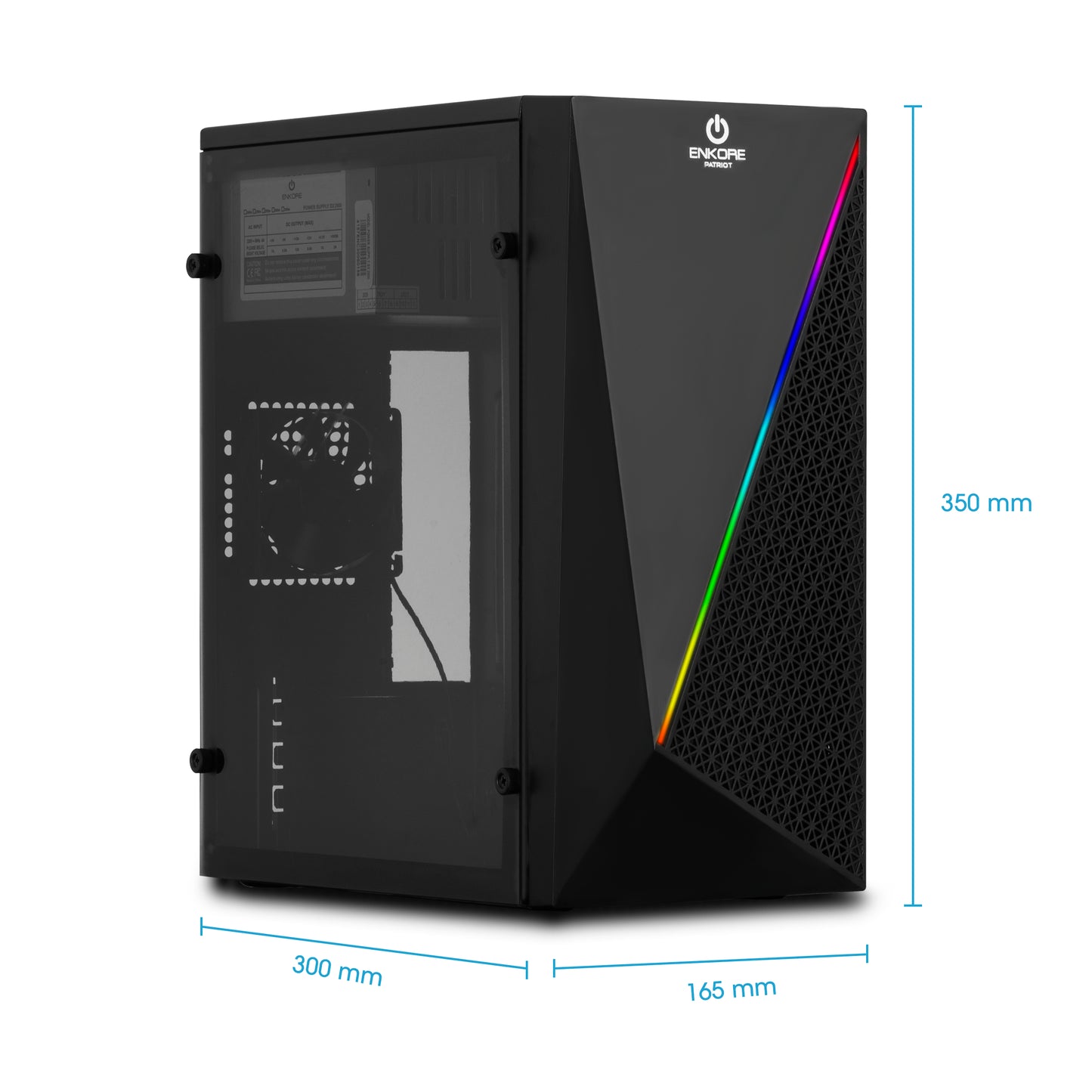 Gabinete Gamer MATX RGB con Fuente de 230W Patriot ENC 3005