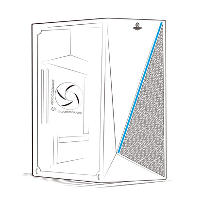 Gabinete Gamer MATX RGB con Fuente de 230W Patriot ENC 3005