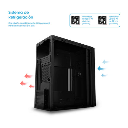 Gabinete Oficina MATX con Fuente de 230W Nitro ENC 1000