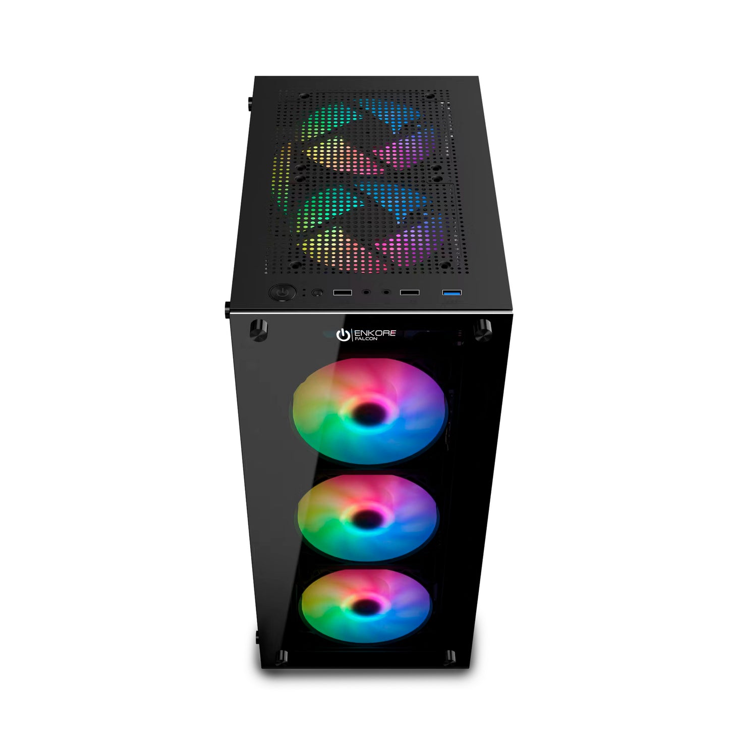 Gabinete Gamer ATX 4 Coolers Rainbow Falcon ENC 5000